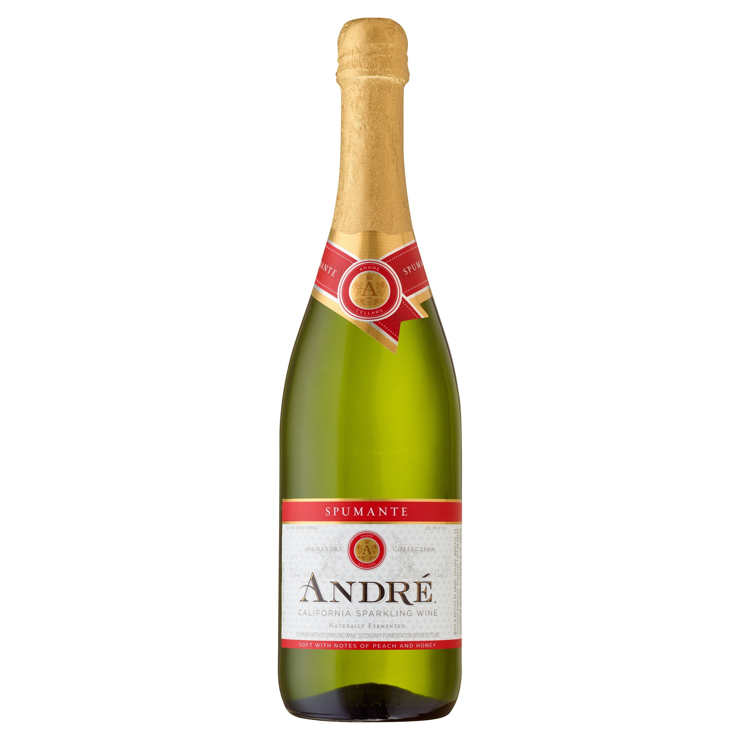 Andre Champagne Spumante California Sparkling Wine, 750ml Glass Bottle
