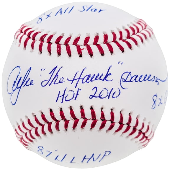 Andre Dawson Autographed Official MLB Baseball Montreal Expos Statball With 6 Stats Beckett BAS QR 202048