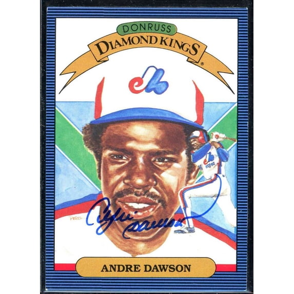 Andre Dawson DK Card 1986 Donruss #25 Signed COA JSA