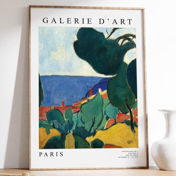 Andre Derain Poster, Vue De Cassis, French Expressionist Print, Fauvist Wall Art, Scenery & Nature Art UNFRAMED PAPER POSTER, Home Decor, Vintage Gift, Living Room Dercor