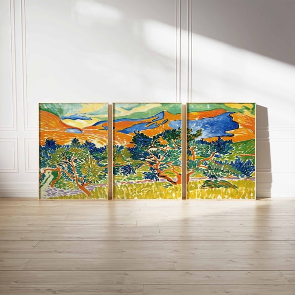 Andre Derain Prints Mountains at Collioure Poster Set Fauvist Wall Art Floral Prints Nature Art Floral Wall Art A1A2A3A4 Set 3