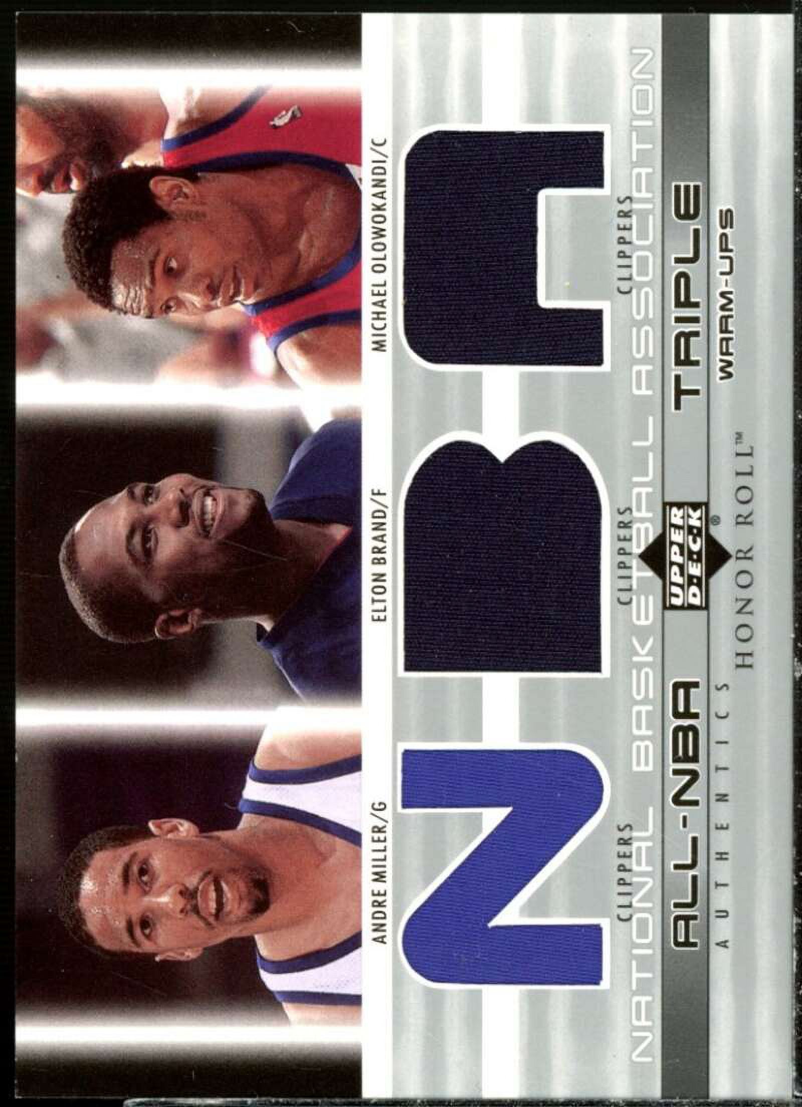 Andre Miller/Brand/Olowokandi 2002-03 Upper Deck Honor Roll Triple Warm-ups #1