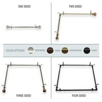 Andre Multi Angle Ceiling Rod/ Room Divider/ Bedroom Canopy Adjustable 66-120 inch - One Sided - Satin Nickel