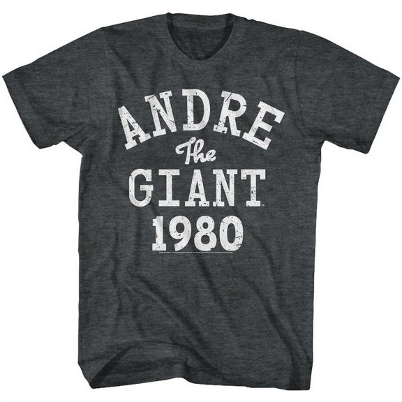 Andre The Giant ATG1980 Black Heather Adult T-Shirt