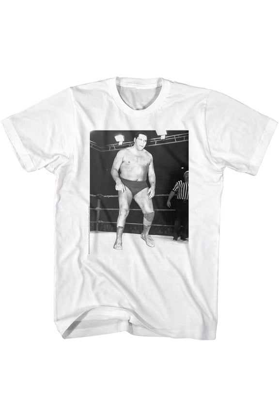 Andre The Giant Andre Bw White Adult T-Shirt 4Xl
