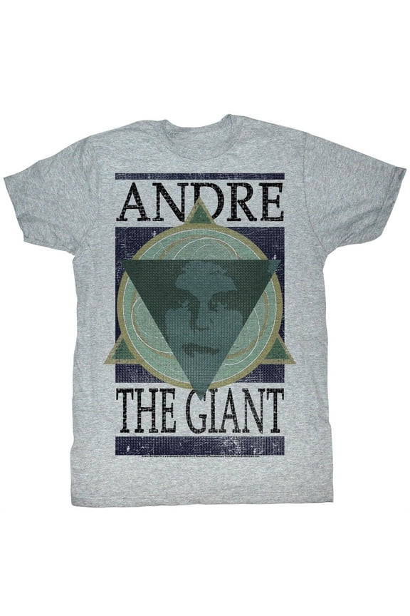 Andre The Giant Andre Geometric Gray T-Shirt