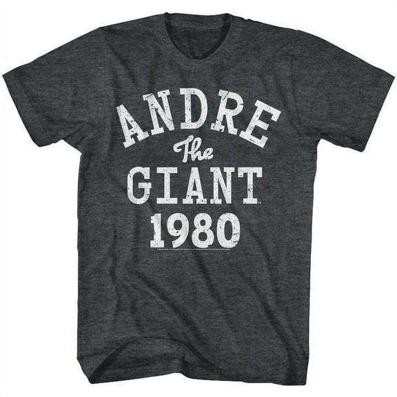 Andre The Giant Atg1980 Black Heather Adult T-Shirt 5Xl