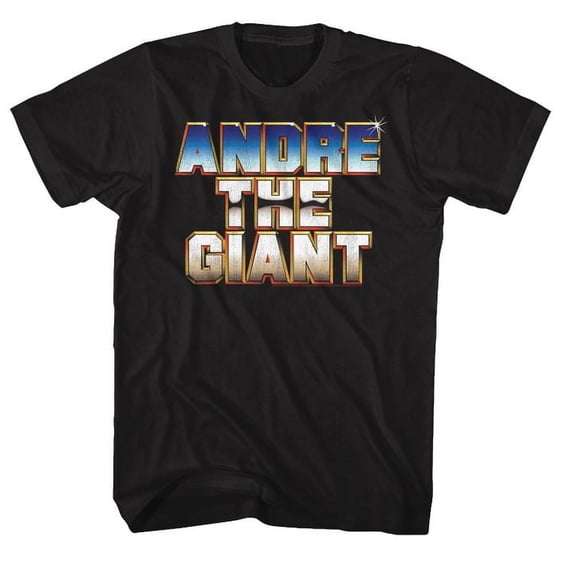 Andre The Giant Chrome Black Adult T-Shirt 5Xl