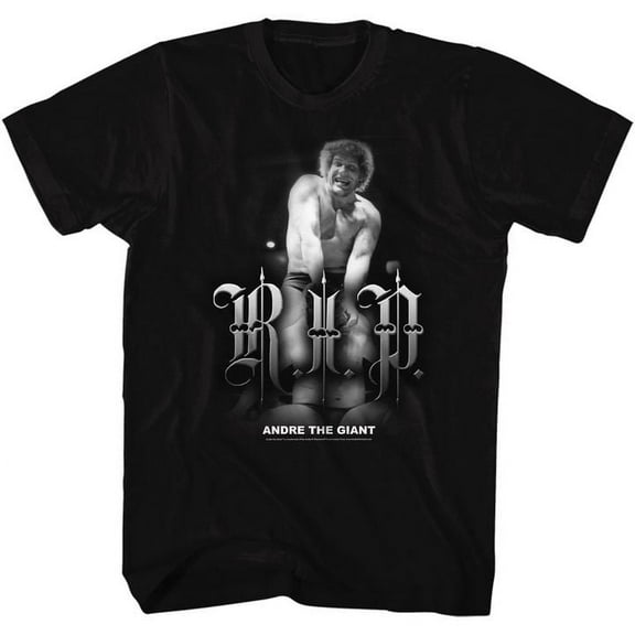Andre The Giant Rip Black Adult T-Shirt Xlt