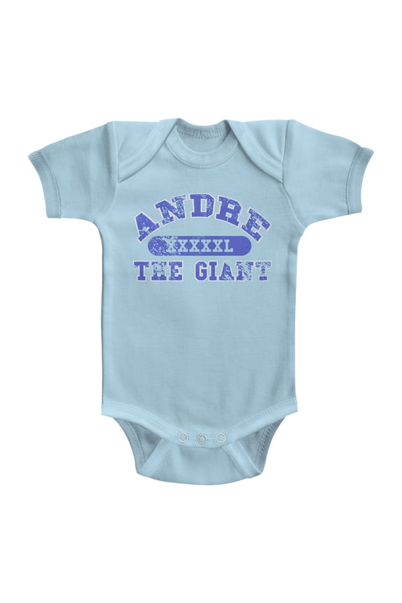 Andre The Giant Light Blue Baby Romper