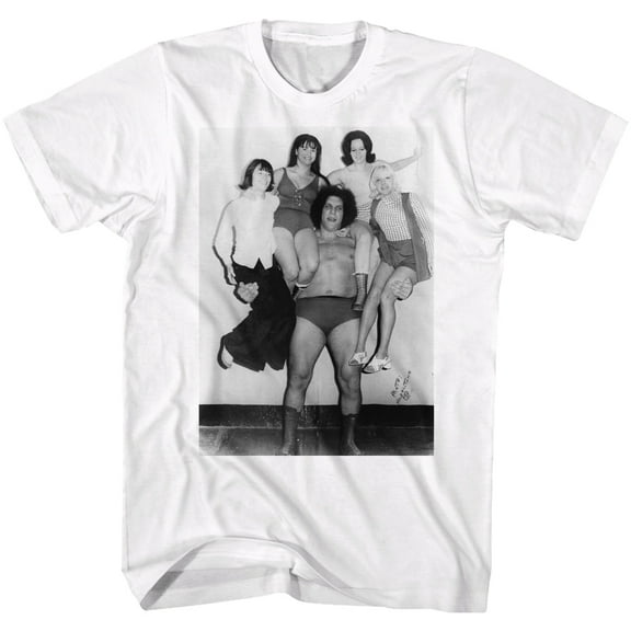 Andre The Giant Right And Left White T-Shirt