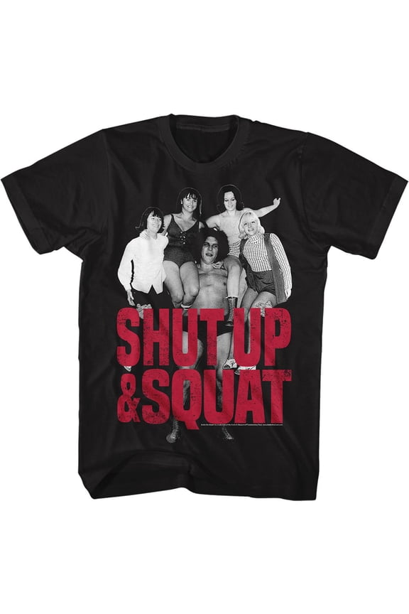 Andre The Giant Shut Up And Squat Black Adult T-Shirt