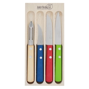 Andre Verdier Prepa Culi 4pc Kitchen Knife Set Multi-Color Wood France