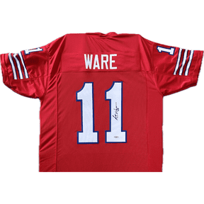 Andre Ware Signed Autographed Custom Red Jersey TriStar Authenticated