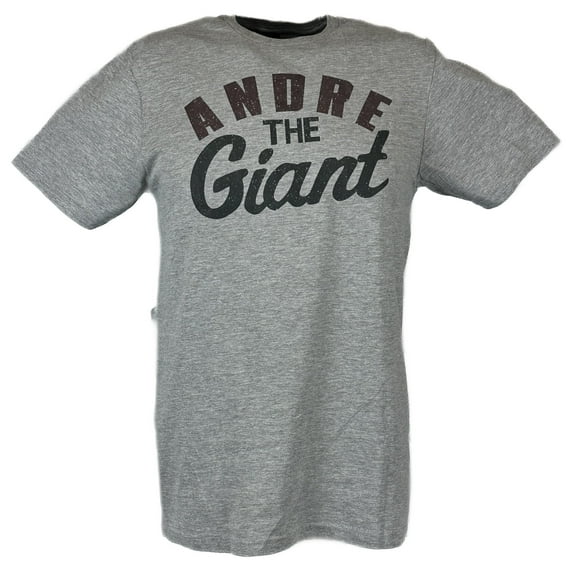 Andre the Giant Big Signature Gray T-shirt