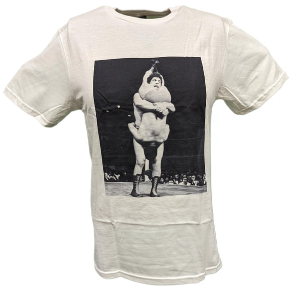 Andre the Giant Piledriver WWE Mens White T-shirt L