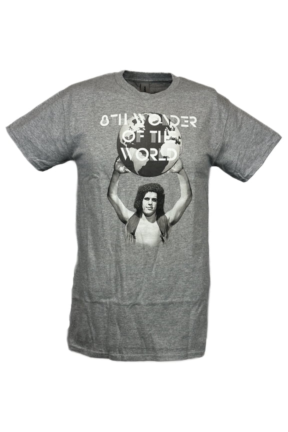 Andre the Giant Whole World In His Hands Mens Gray T-shirt 5XL