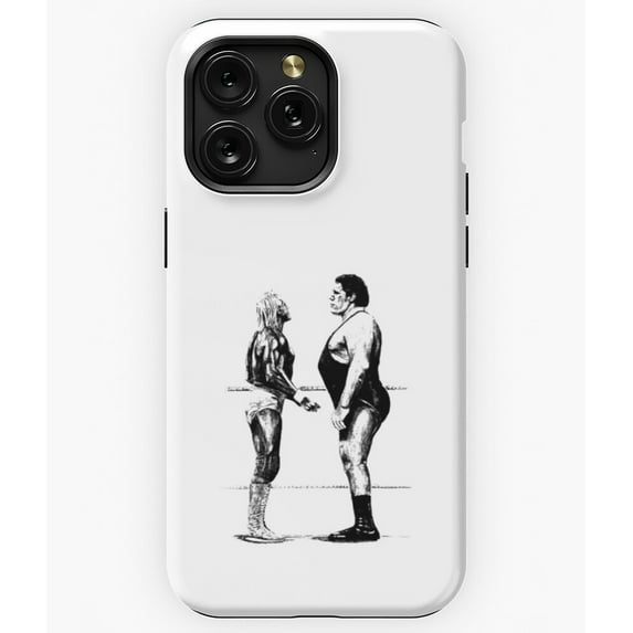 Andre the Giant vs Hulk Hogan Art M059 Phone Case for iPhone 17 16 15 14 13 12 11 Pro Max