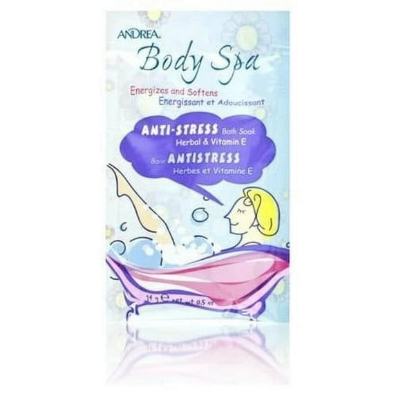 Andrea Anti-Stress Bath Soak, Herbal & Vitamin E, 0.5 Oz