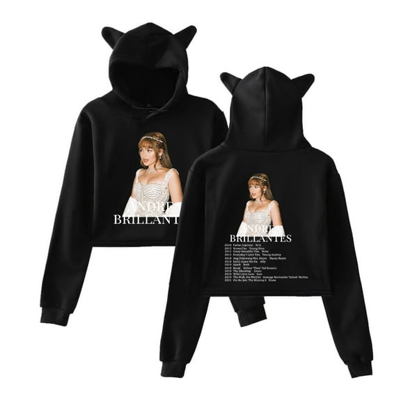 Andrea Brillantes Hoodie Cat Ear Fashion Street Trend Women's Short Hoodie Sportswear