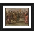 thumbnail image 1 of Andrea Del Michieli 14x12 Black Ornate Wood Framed Double Matted Museum Art Print Titled: David and Goliath, 1 of 5