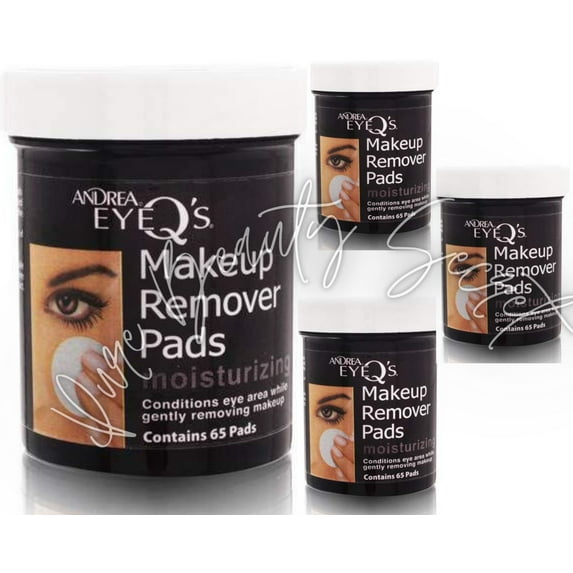 Andrea Eye Q's Makeup Remover 65 Pads - Moisturizing x 4
