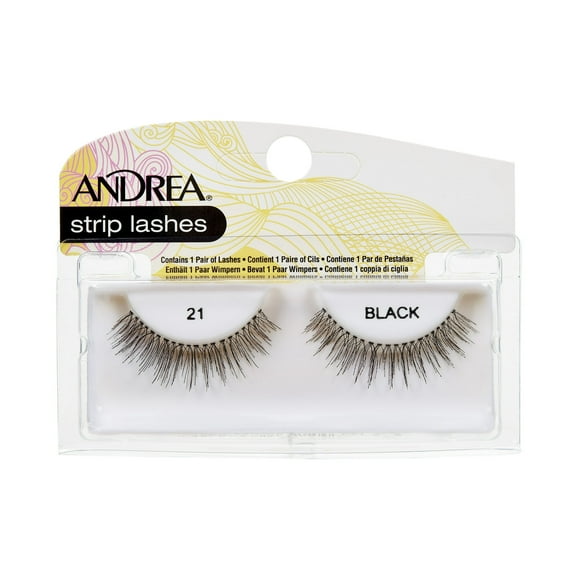 Andrea False Eyelashes, Black, 21, 3 Pair