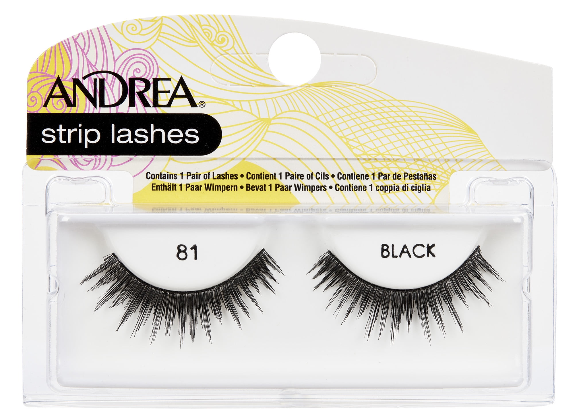 Andrea False Eyelashes, Black, 81, 1 Pair