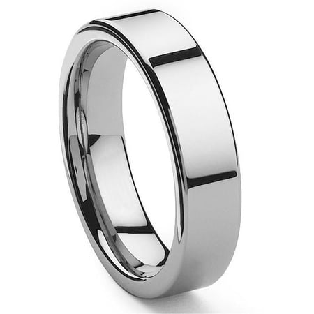 Andrea Jewelers 6MM Tungsten Carbide Pipe Cut High Polish Wedding Band Ring Sz 10.0