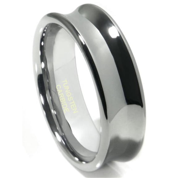 Andrea Jewelers 8MM Tungsten Carbide Concave Wedding Band Ring Sz 13.0