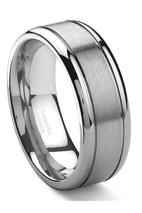 8MM Tungsten Carbide Newport Wedding Band Ring Sz 14.0