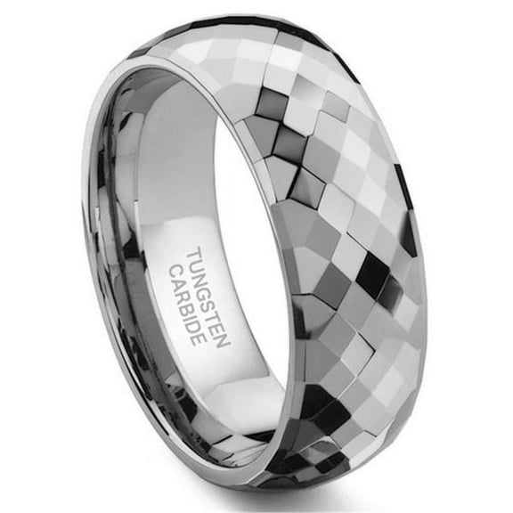 Andrea Jewelers 8MM Tungsten Carbide Wedding Band Ring Sz 10.0