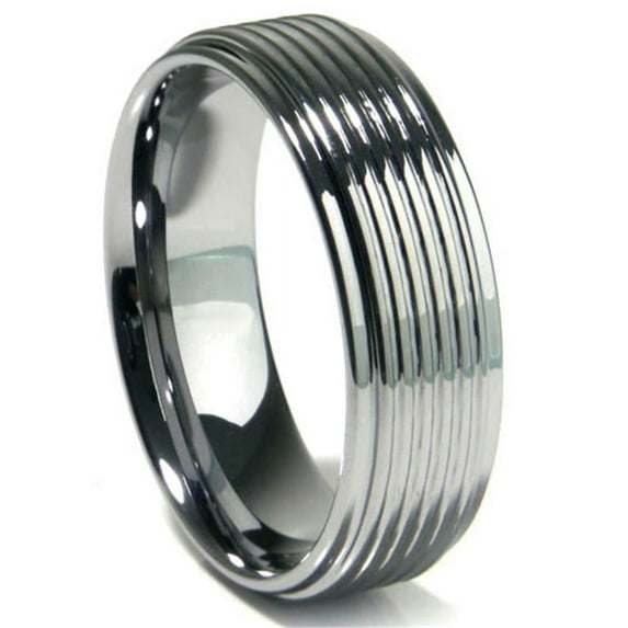 Andrea Jewelers 8MM Tungsten Carbide Wedding Band Ring Sz 11.5