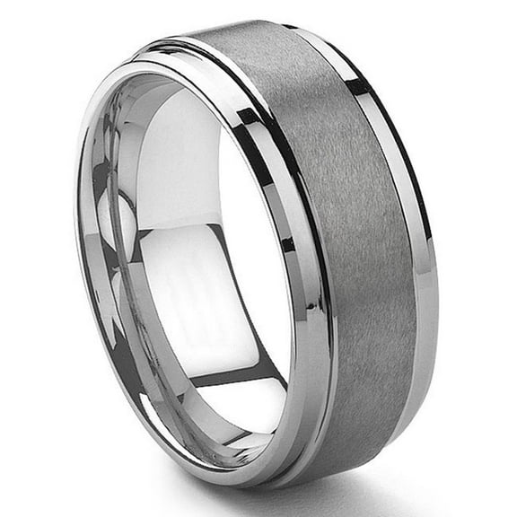 Andrea Jewelers 9MM Tungsten Carbide Men's Wedding Band Ring in Comfort Fit and Matte Finish Sz 10.0