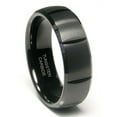 thumbnail image 1 of Andrea Jewelers Black Tungsten 8MM Dome Wedding Band Ring With horizontal grooves Sz 11.0, 1 of 4
