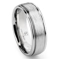 thumbnail image 1 of Andrea Jewelers Cobalt Xf Chrome 8MM Italian Di Seta Finish Newport Ribbed Edges Wedding Band Ring Sz 10.5, 1 of 4