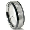 thumbnail image 1 of Andrea Jewelers Cobalt Xf Chrome 8MM Italian Di Seta Finish Two Tone Dome Wedding Band Ring Sz 7.5, 1 of 4