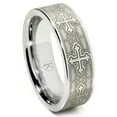 thumbnail image 1 of Andrea Jewelers Cobalt Xf Chrome Laser Engraved Wedding Band Ring With Cross Designs Sz 11.0, 1 of 4