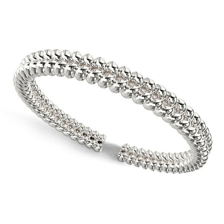 Andrea Jewelers Sterling Silver Braided Rope Pattern Adjustable Toe Band Ring
