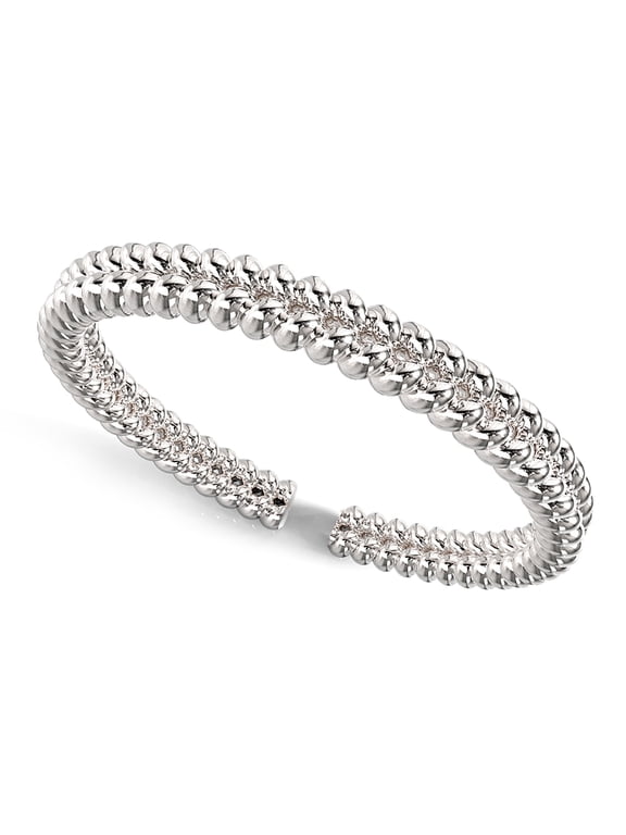 Sterling Silver Braided Rope Pattern Adjustable Toe Band Ring