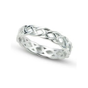 AUBURET Andrea Jewelers Sz 7 Sterling Silver 925 Celtic Knot Eternity Band Ring