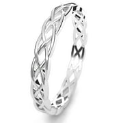Andrea Jewelers Sz 9 Sterling Silver 925 Celtic Knot Eternity Band Ring