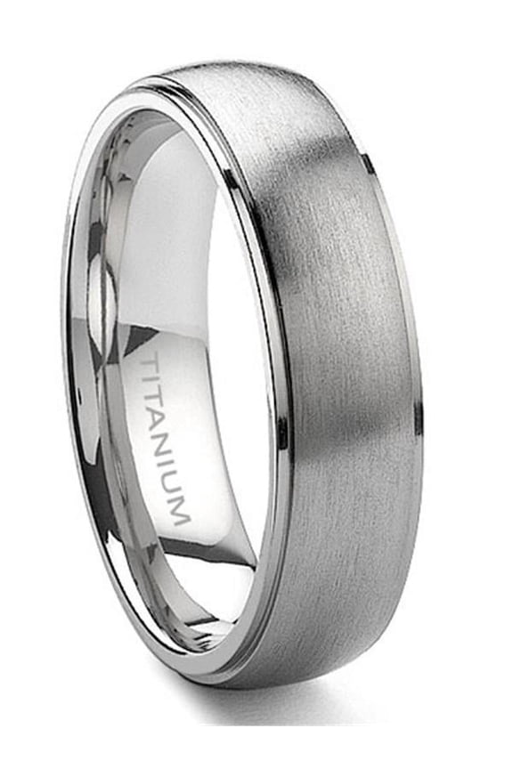 Titanium 6mm Satin Finish Wedding Band Ring Sz 12.5