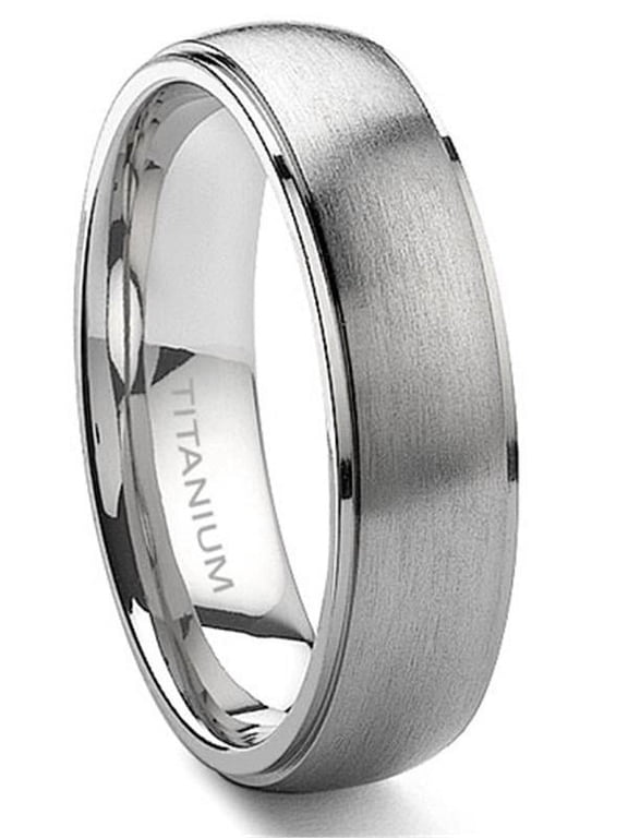 Titanium 6mm Satin Finish Wedding Band Ring Sz 9.5