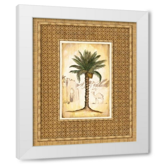 Andrea Laliberte 12x14 White Modern Wood Framed Wall Art Titled - South Palm I