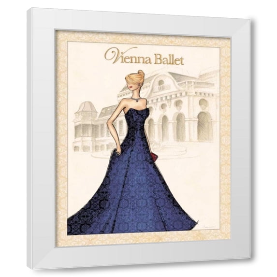 Andrea Laliberte 20x24 White Modern Wood Framed Wall Art Titled - Ballet