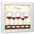 thumbnail image 1 of Andrea Laliberte 26x26 White Modern Wood Framed Wall Art Titled - Les Vins Rouges, 1 of 5