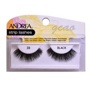 Andrea Lashes Strip Style 33, Black, 1 Set, 2 Pack
