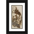 thumbnail image 1 of Andrea Lilio 8x14 Black Ornate Wood Framed Double Matted Museum Art Print Titled: Monk Turning Sideways, 1 of 5
