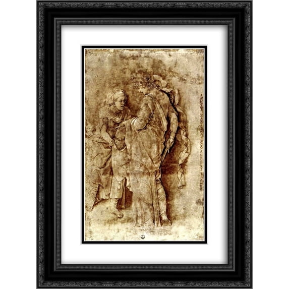 Andrea Mantegna 2x Matted 20x24 Black Ornate Framed Art Print 'Judith with the Head of Holofernes'